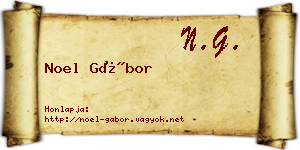 Noel Gábor névjegykártya