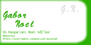 gabor noel business card